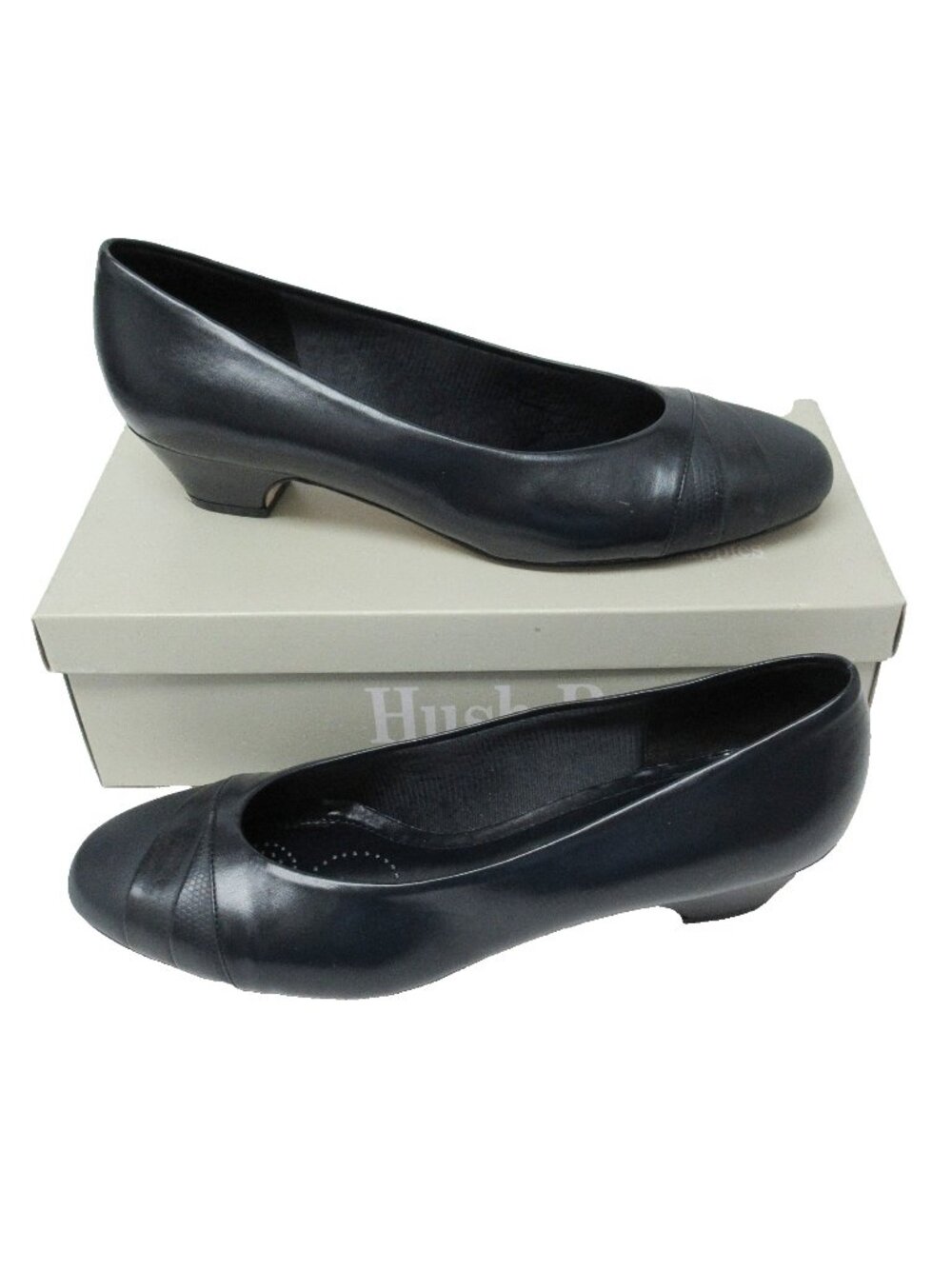 Soft Flex By Hush Puppies Shoes Women’s 9W Pumps Heels Navy Blue Faux Leather